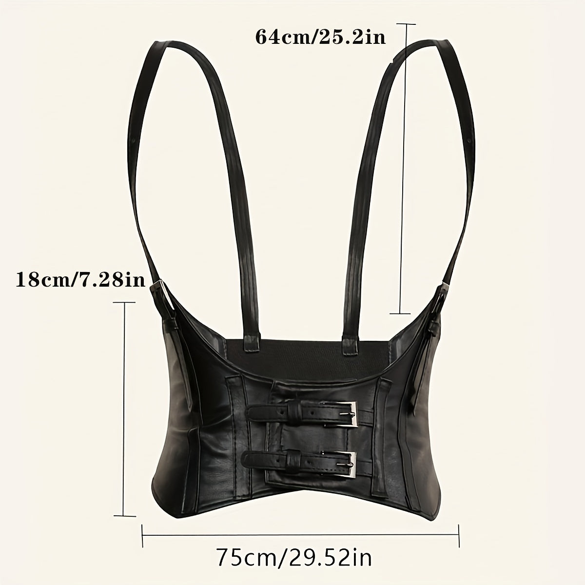 Y2K PU Leather Harness Belt Sexy Tunic Adjustable Body Waistband Women Corset