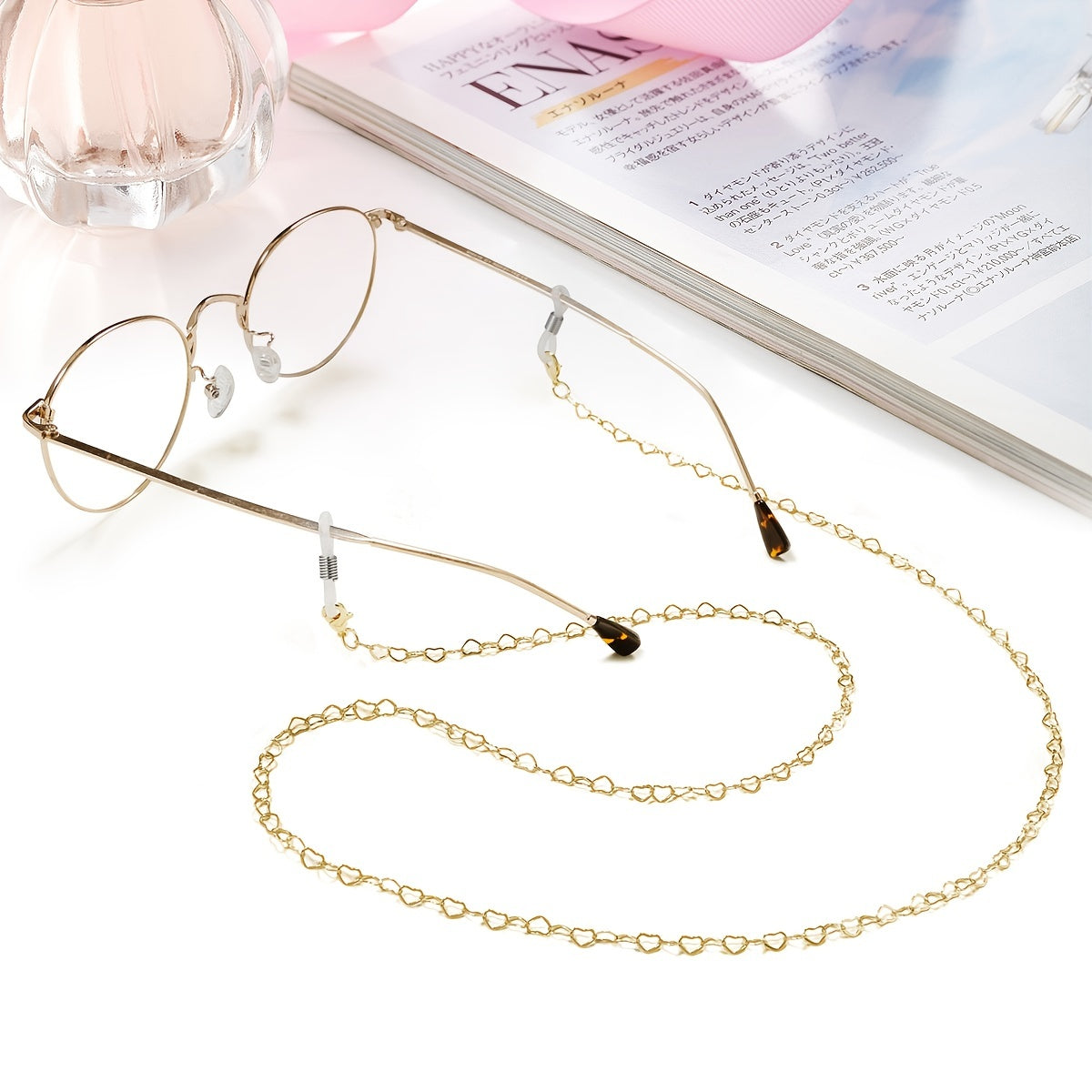 Heart Shaped Glasses Chain Sunglasses Necklace Chain For Women