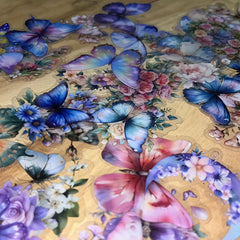 50pcs Butterfly Floral Stickers Self Adhesive Decals for Phone Laptops Journal