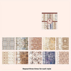 30pcs Paper Lace Museum Series Ledger DIY Decoration Primer