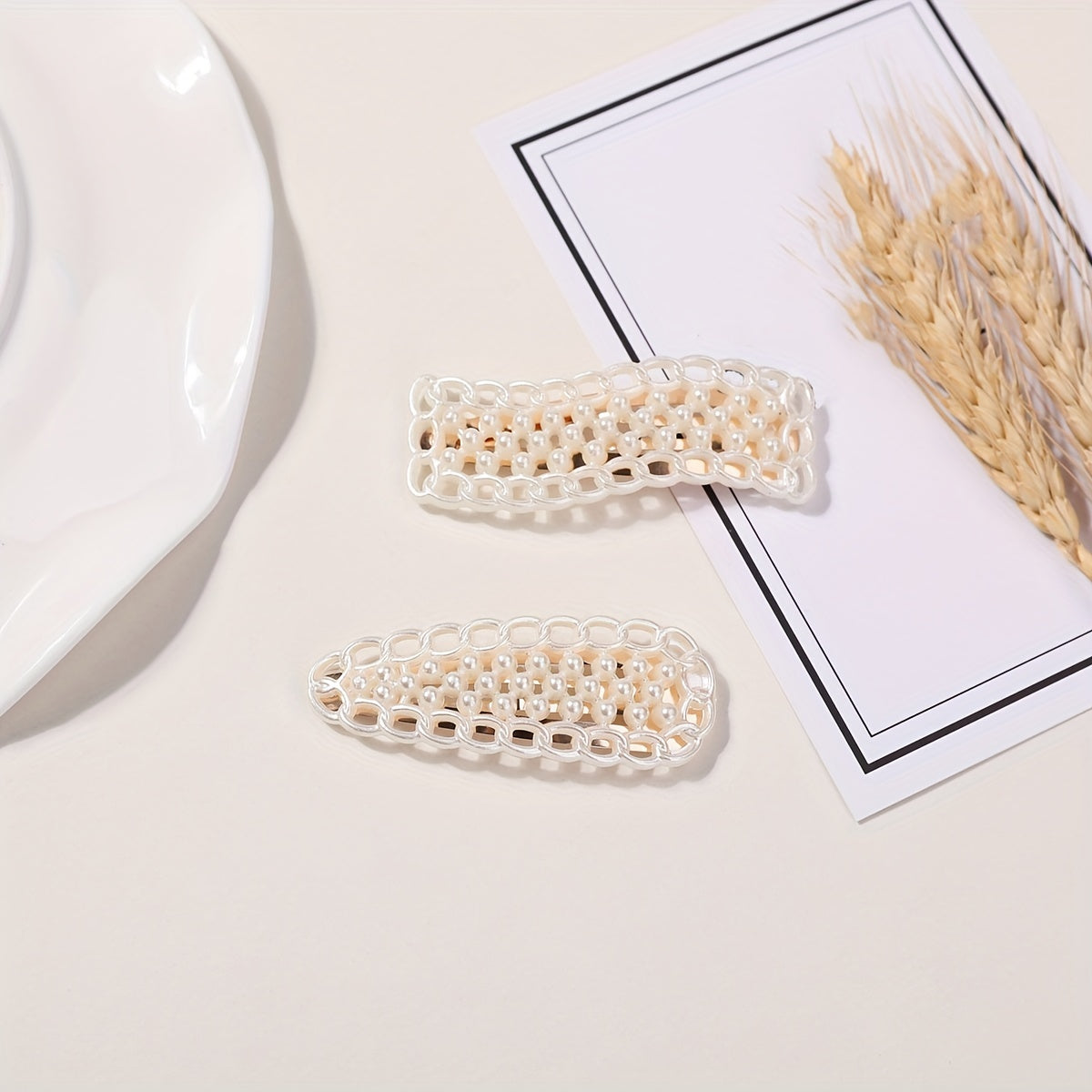 2pcs Resin Hair Clip Duck Billed Style Hair Clip For Women Girls