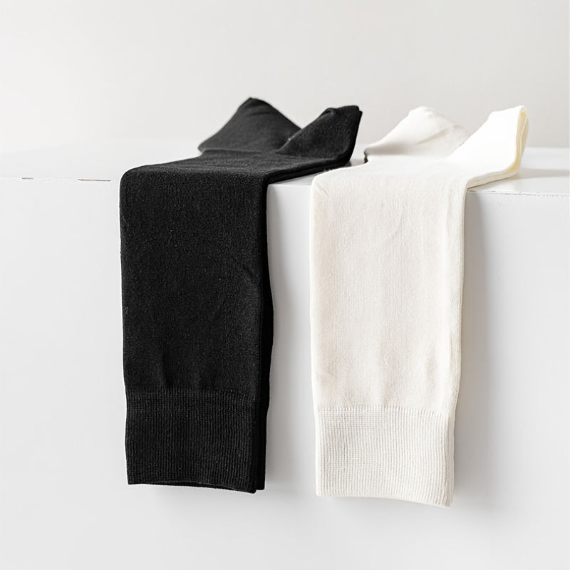 Warm Knee High Socks Soft Solid Women's Stocking