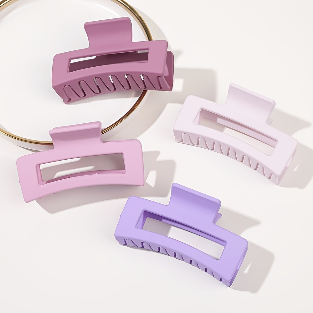 4pcs Matte Shark Claw Hair Claw Strong Hold Jaw Clip
