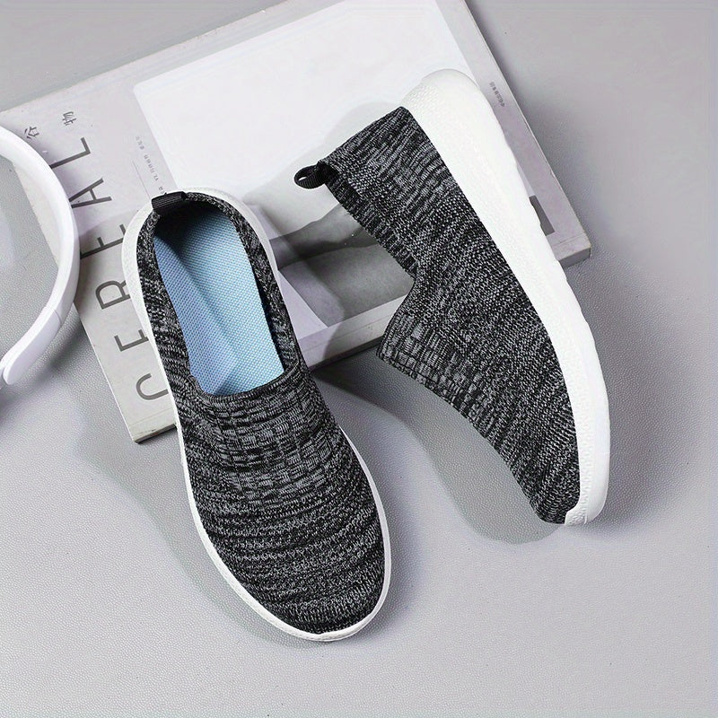 Women's Knitted Slip-On Sock Shoes Soft Sole Casual Walking Shoes