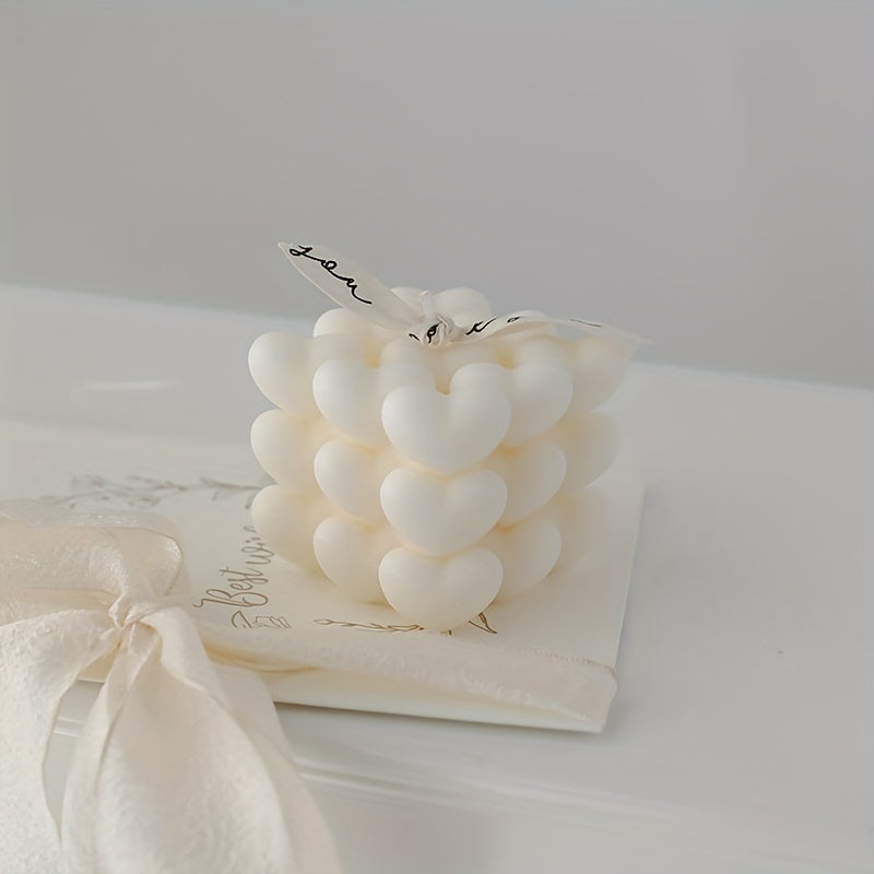 Love Cube Aromatherapy Candle Home Holiday Decor Handmade