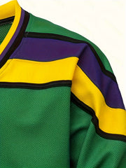 Men's Green Vintage Ice Hockey Jersey Sweatshirt