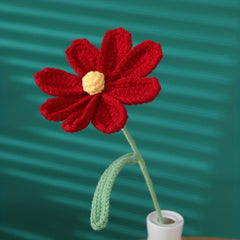1pc Wool Crochet Flowers Handicrafts for Home Decor