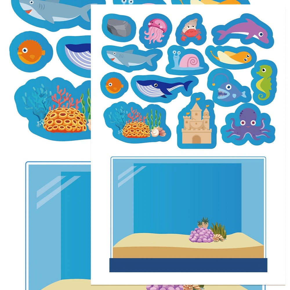 8pcs Marine Life Stickers for Laptops, Phones, Journals