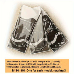 3pk Stainless Steel Circular Needles Sweater Knitting Set