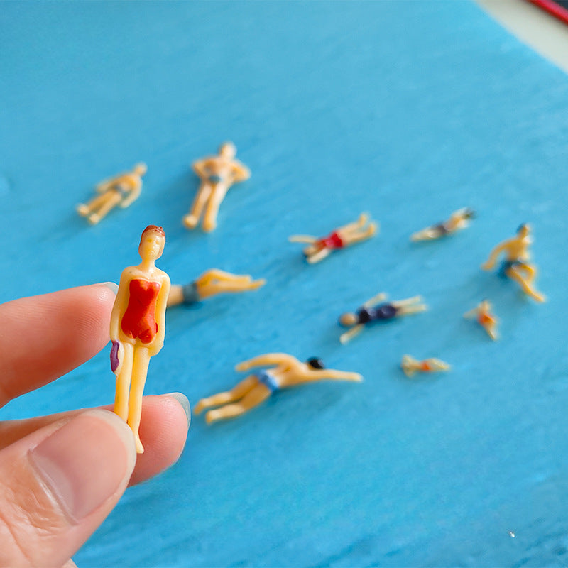 15 Mini Landscape Swimsuit Dolls Sand Table Figure Models DIY