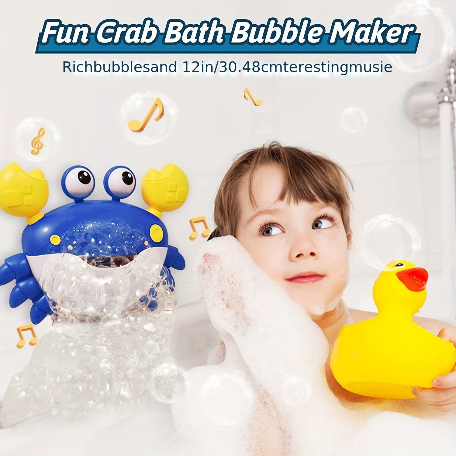 Crab Bath Bubble Maker For Baby Bathtub