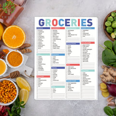 Magnetic Grocery List Pad 52 Sheets 100gsm