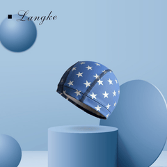 Stars Print PU Swimming Cap Soft Stretchable Waterproof Gear
