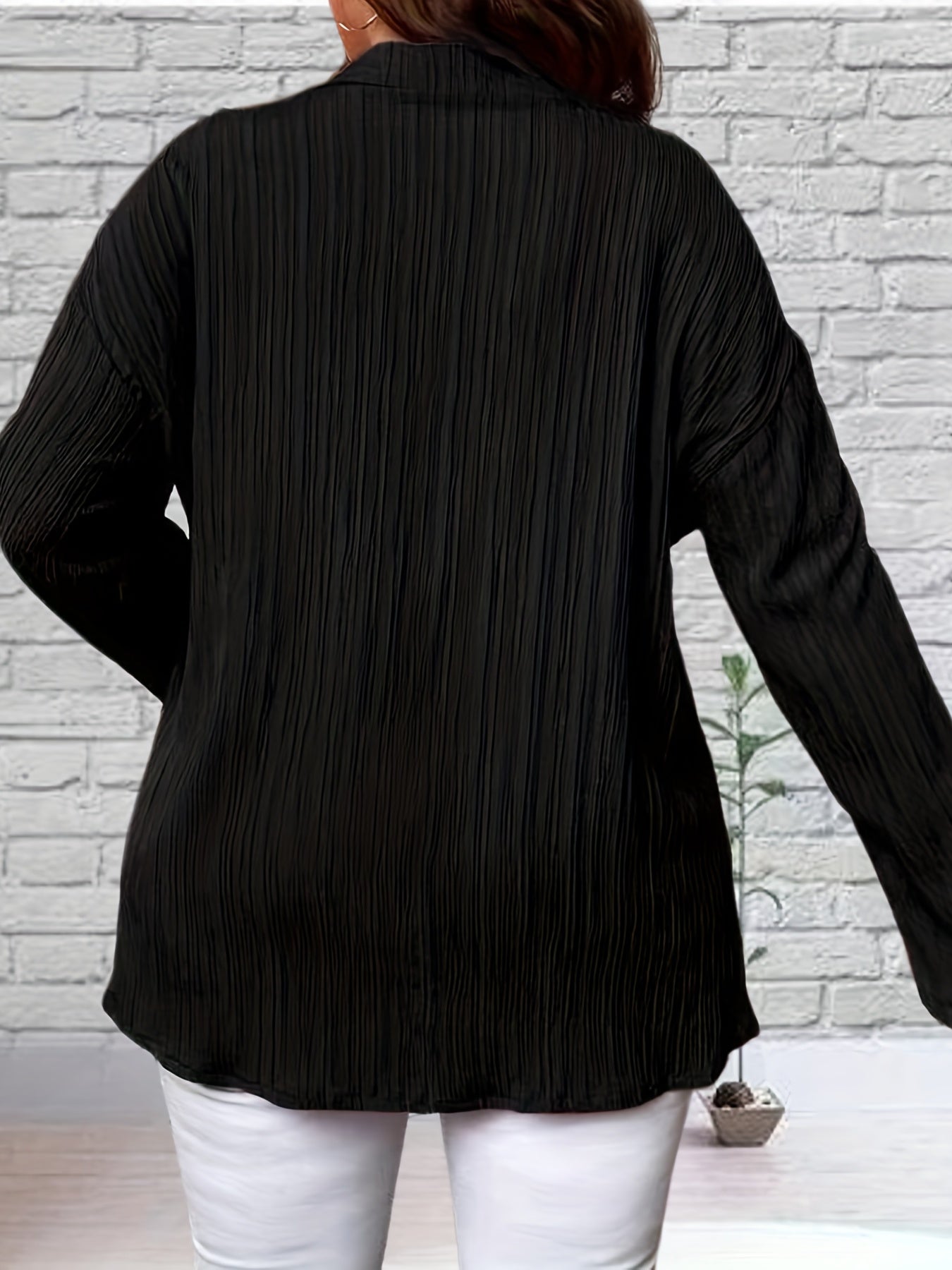  Button Up Roll Up Sleeve Blouse
