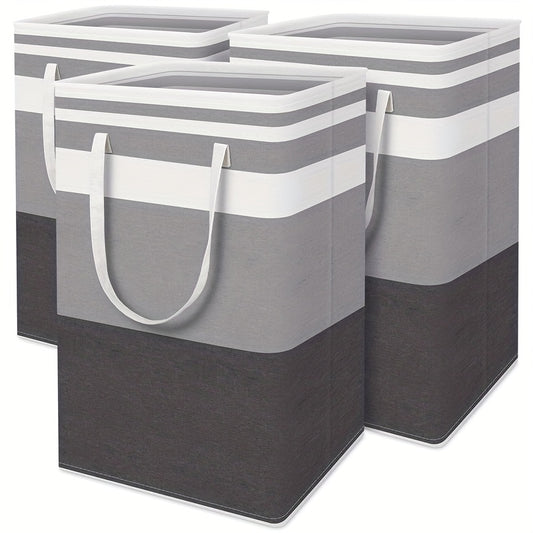 Colorblock Foldable Cloth Basket Waterproof Laundry Toy Storage