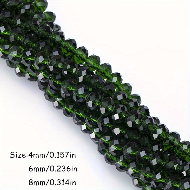 Crystal Glass Faceted Spacer Beads 4 6 8mm DIY Jewelry Making Craft Supplies