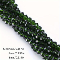 Crystal Glass Faceted Spacer Beads 4 6 8mm DIY Jewelry Making Craft Supplies