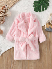 Girls Boys Fluffy Long Sleeve PJ & Belt