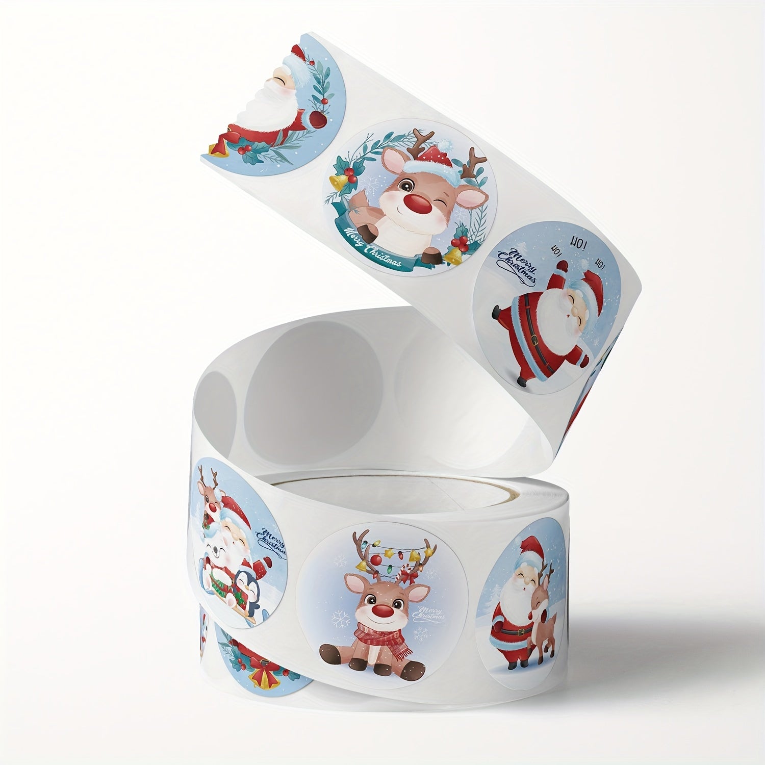 500pcs Christmas Theme Gift Label Sticker Box