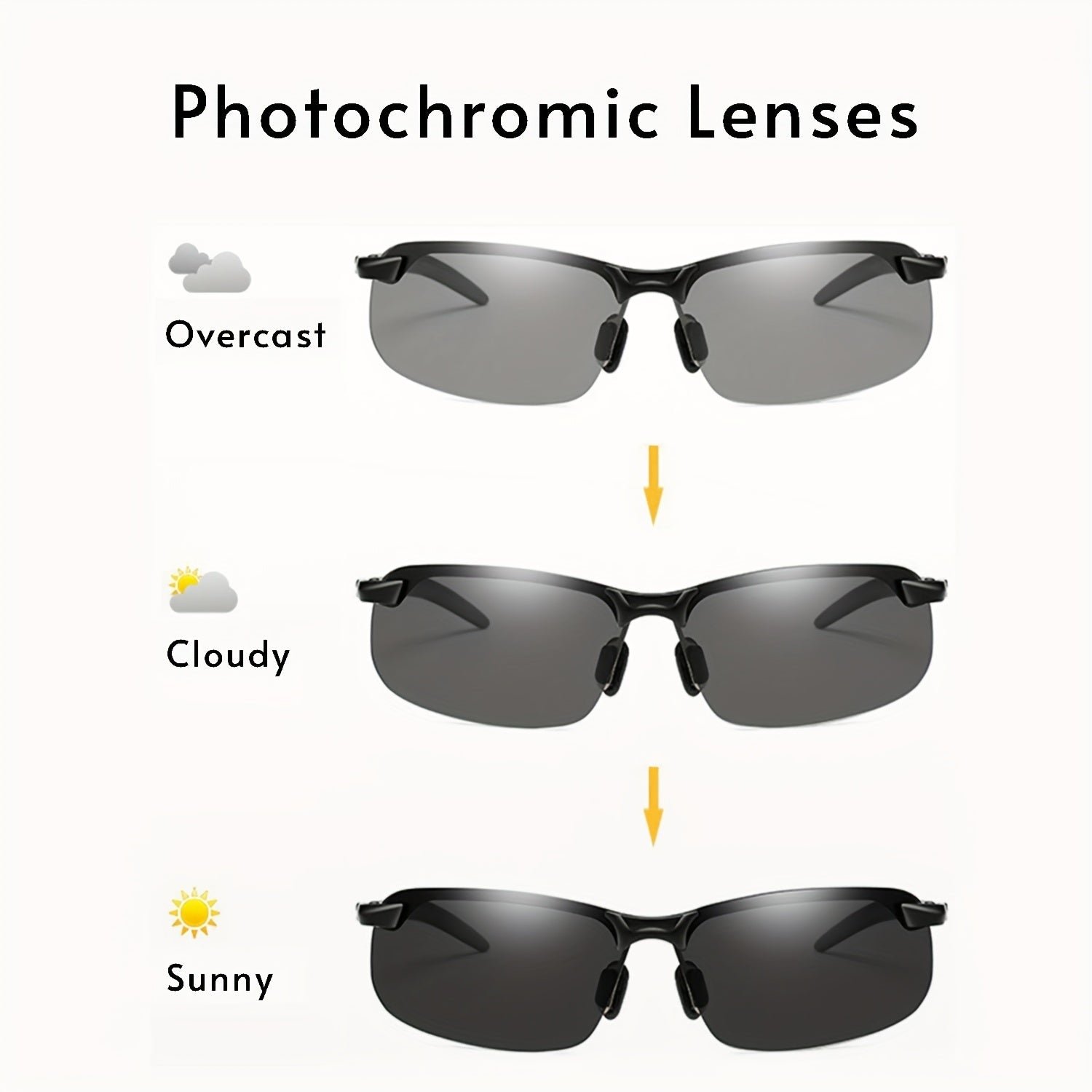 Retro Polarized Photochromic Sunglasses UV400 Protection