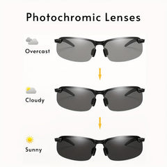 Retro Polarized Photochromic Sunglasses UV400 Protection