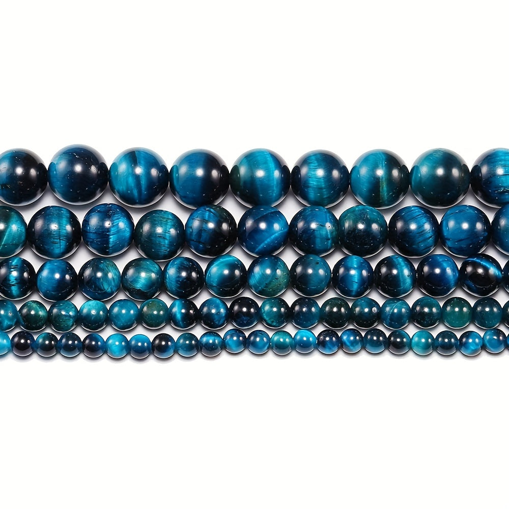 36pcs 6 8 10mm Sky Tiger Eye Loose Beads DIY Bracelets Necklaces Earrings
