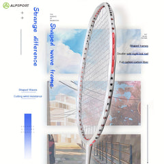 ALP V5 2Pcs 5U 75g 100% Carbon Fiber Badminton Racket Ultra Light Racket