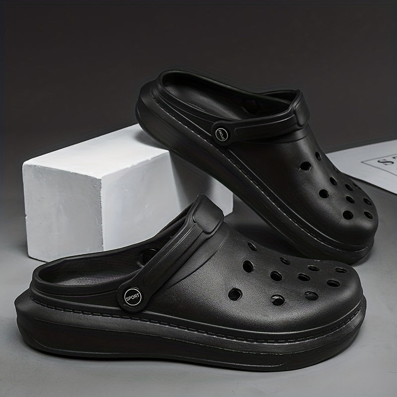 Men's Closed Toe Slip On Platform Clogs