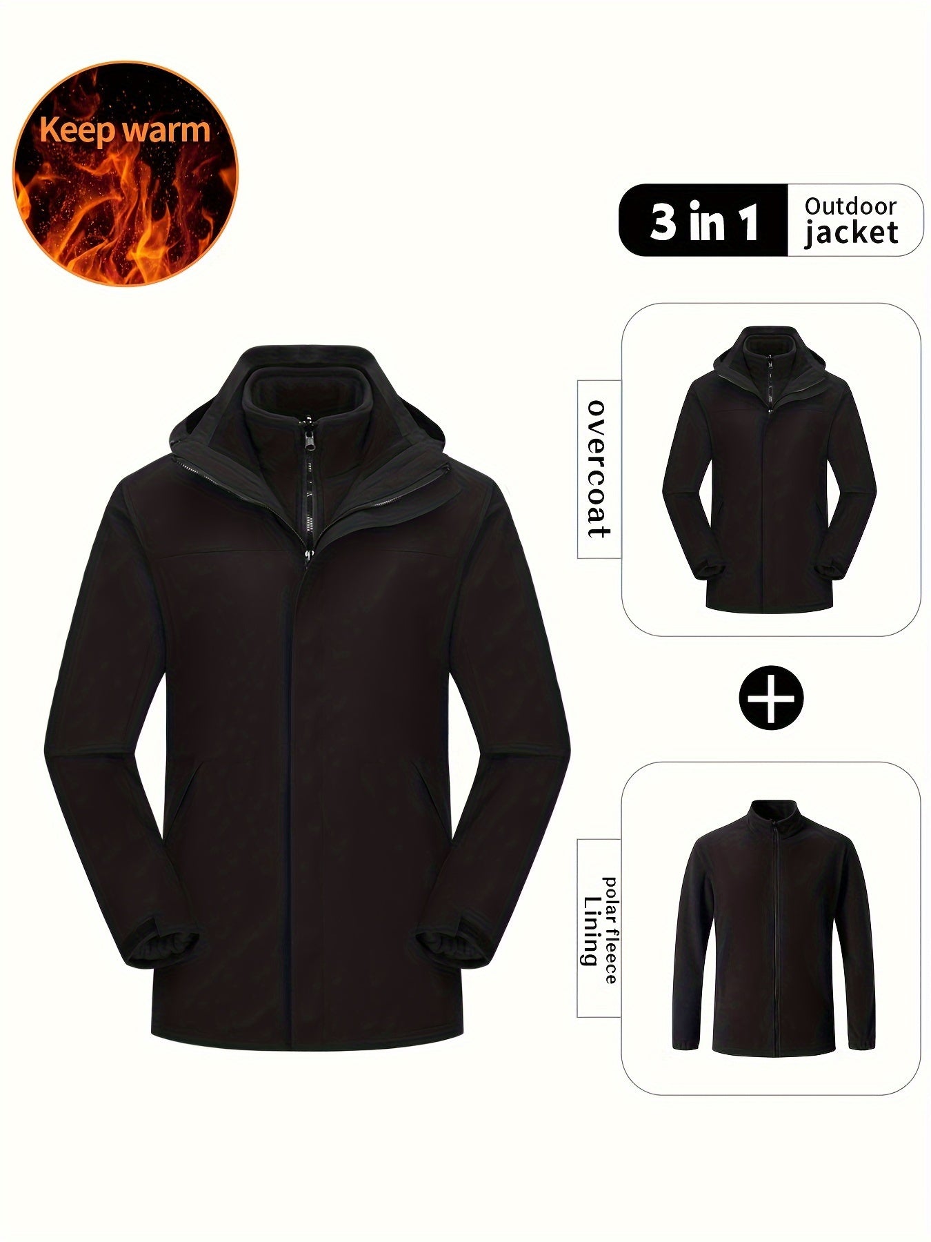 Men's Active Lapel Zip Up Jacket Windbreaker