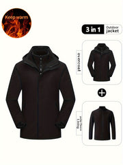 Men's Active Lapel Zip Up Jacket Windbreaker