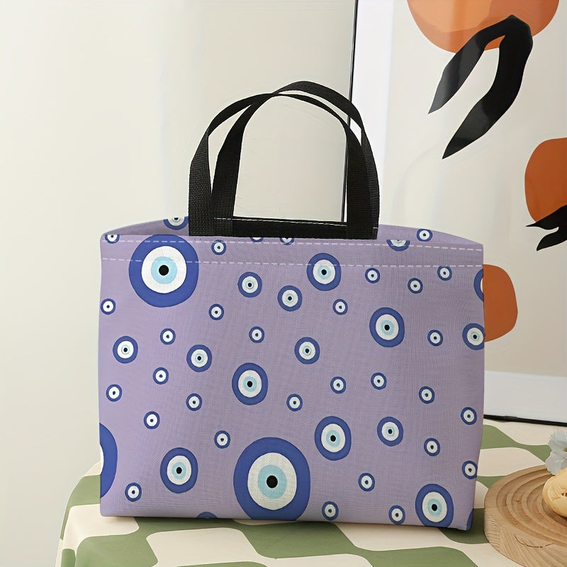 Creative Eyes Printed Lunch Bag Waterproof Insulated Portable Cooler Bag
