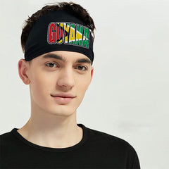 Guyana Flag Headbands for Men Athletic Non Slip Workout Headbands