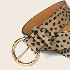  Wide Belt Light Leopard Print Vintage Coat Girdle