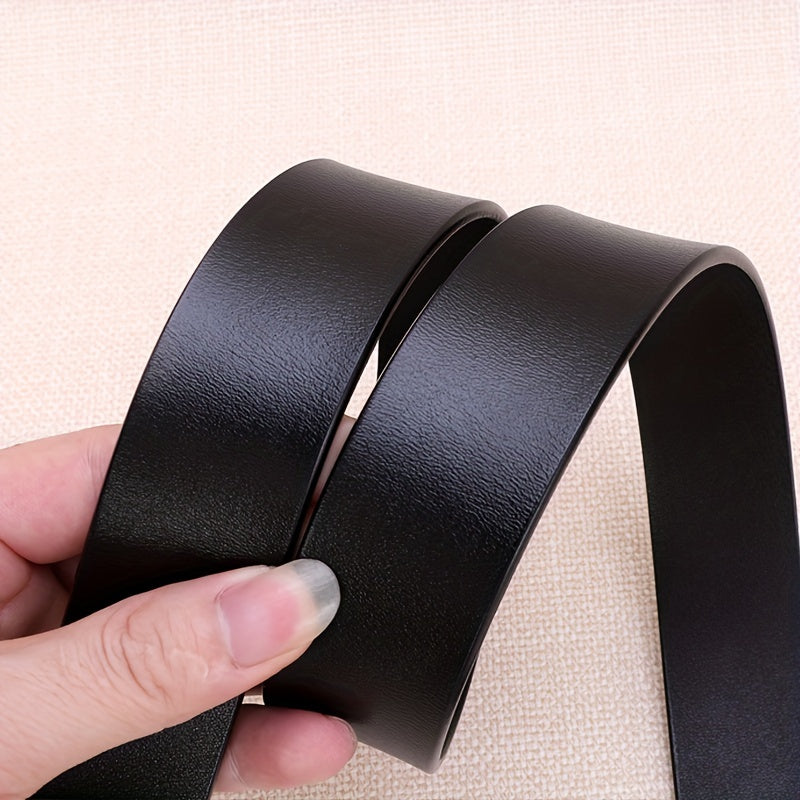 Men's Calfskin Leather Belt Pin Buckle Casual Belt For Jeans Pants