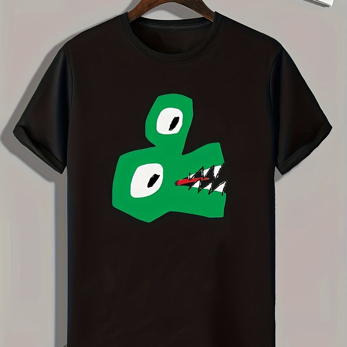 Crocodile Print Men's Graphic Tee for Summer