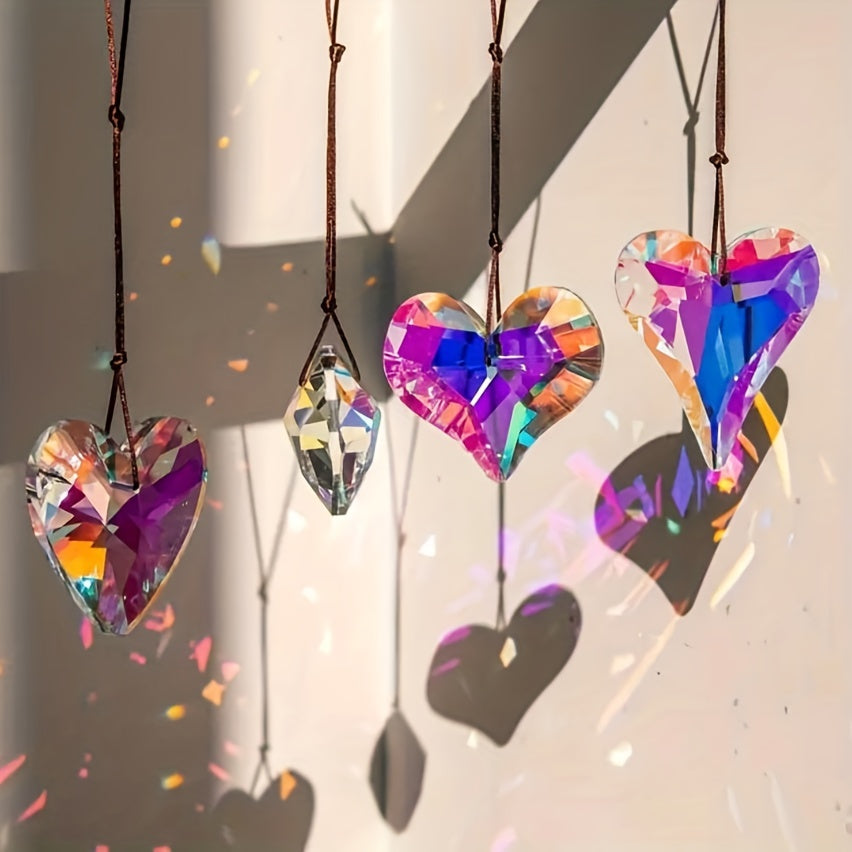 Sweet Heart Crystal Suncatcher Rainbow Maker for Outdoor and Indoor Decor