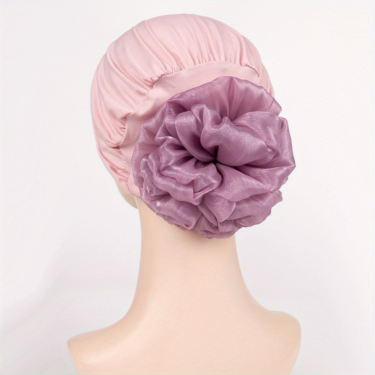 Satin Turban Cap Elastic Ramadan Head Scarf Chemo Hats For Women