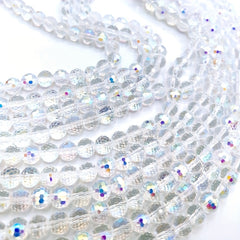 8mm Round Glass Beads AB Colour Faceted Crystal Spacer Beads Assortments