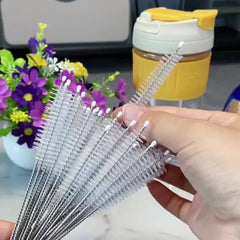 6pcs Stainless Steel Handle Straw Cleaner Brush Set