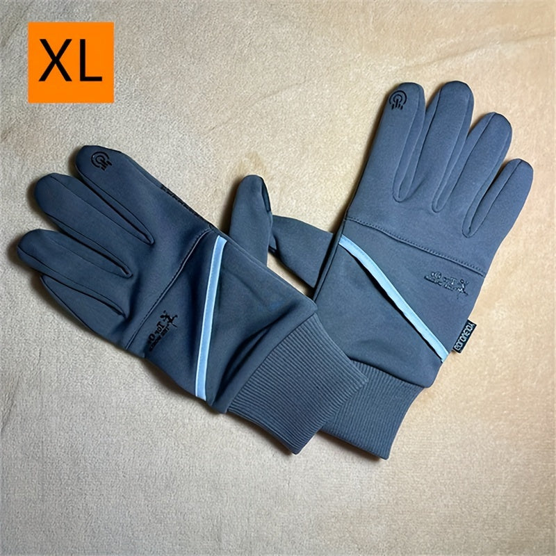 Winter Cycling Gloves Men's Non-slip Touch Screen Reflective Skii