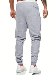 Smile Expression Print Men's Drawstring Sweatpants Loose Casual Jogger Pants