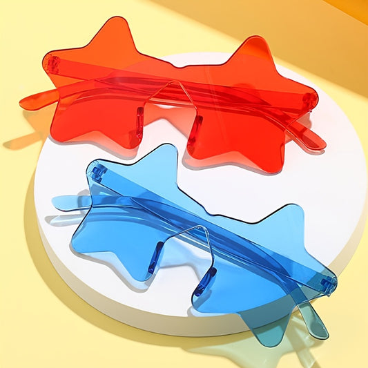 Star Shape Rimless Party Sunglasses + Case