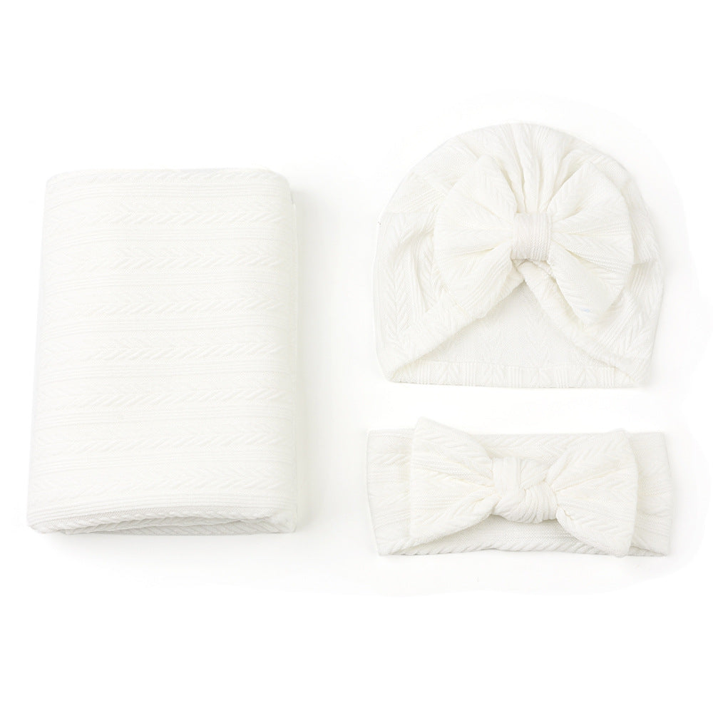 3pc Baby Swaddle Bag Set Newborn Quilt Polyester Cotton Wrap Blanket