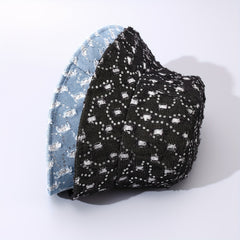 Sequin Decor Bucket Hat Lightweight Beach Basin Hat Unisex Hip Hop