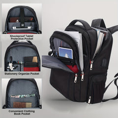 Waterproof Laptop Backpack 40L with USB Charging Port