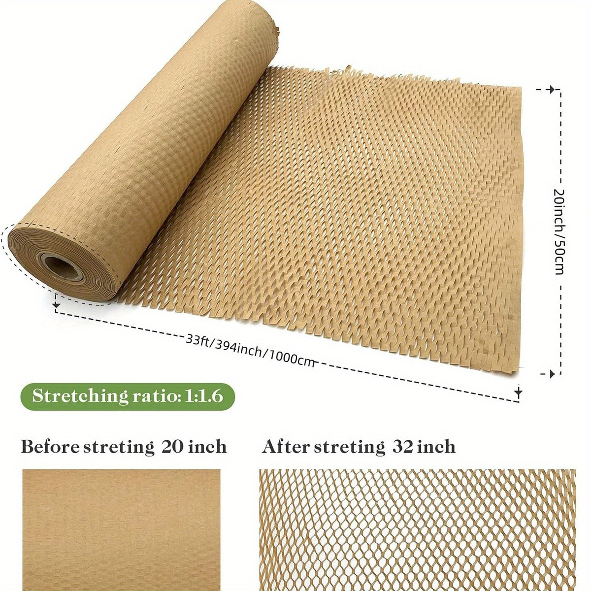 Honeycomb Packing Paper 40 X 10 01meter Substitute For Moving Pack