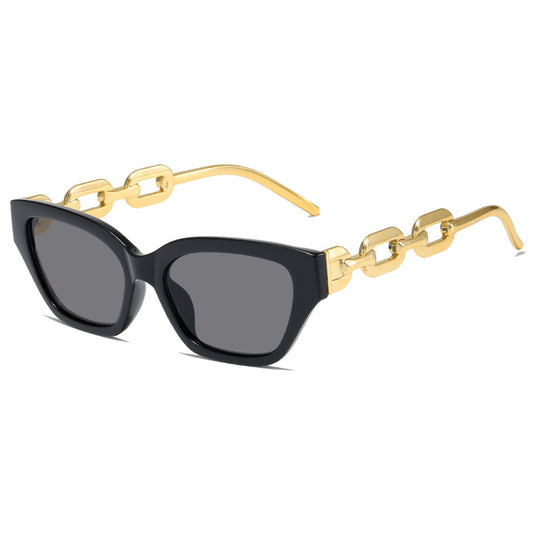 Vintage Cat Eye Sunglasses Small Metal Chain Eyeglasses