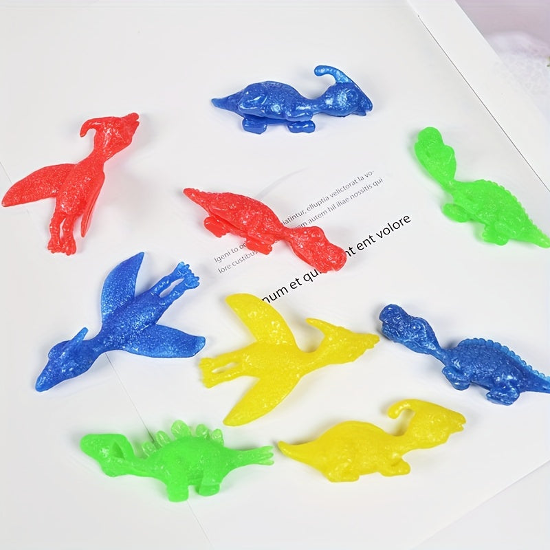10PCS Ejection Dinosaur Finger Soft Slingshot Toy