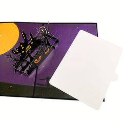 3D Haunted House Halloween Greeting Card