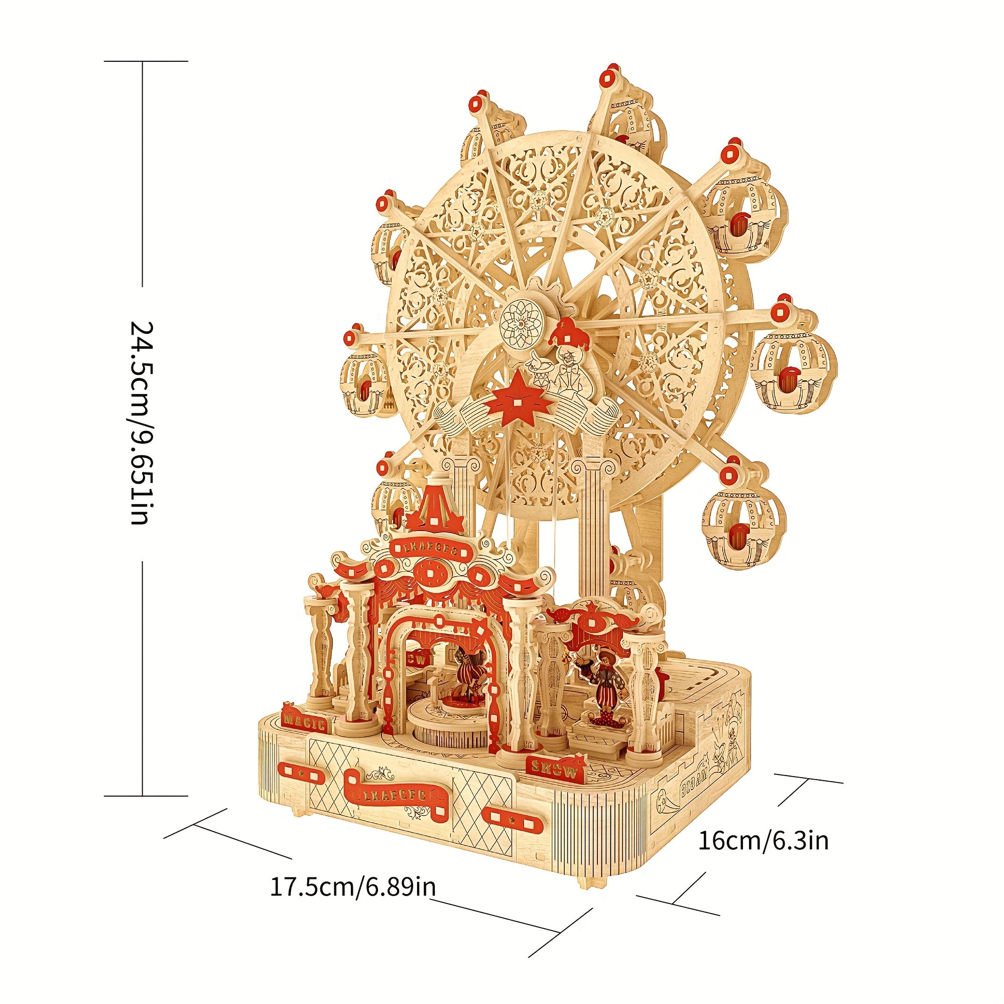 Ferris Wheel 3D Wooden Puzzle DIY Assembly Model Gift